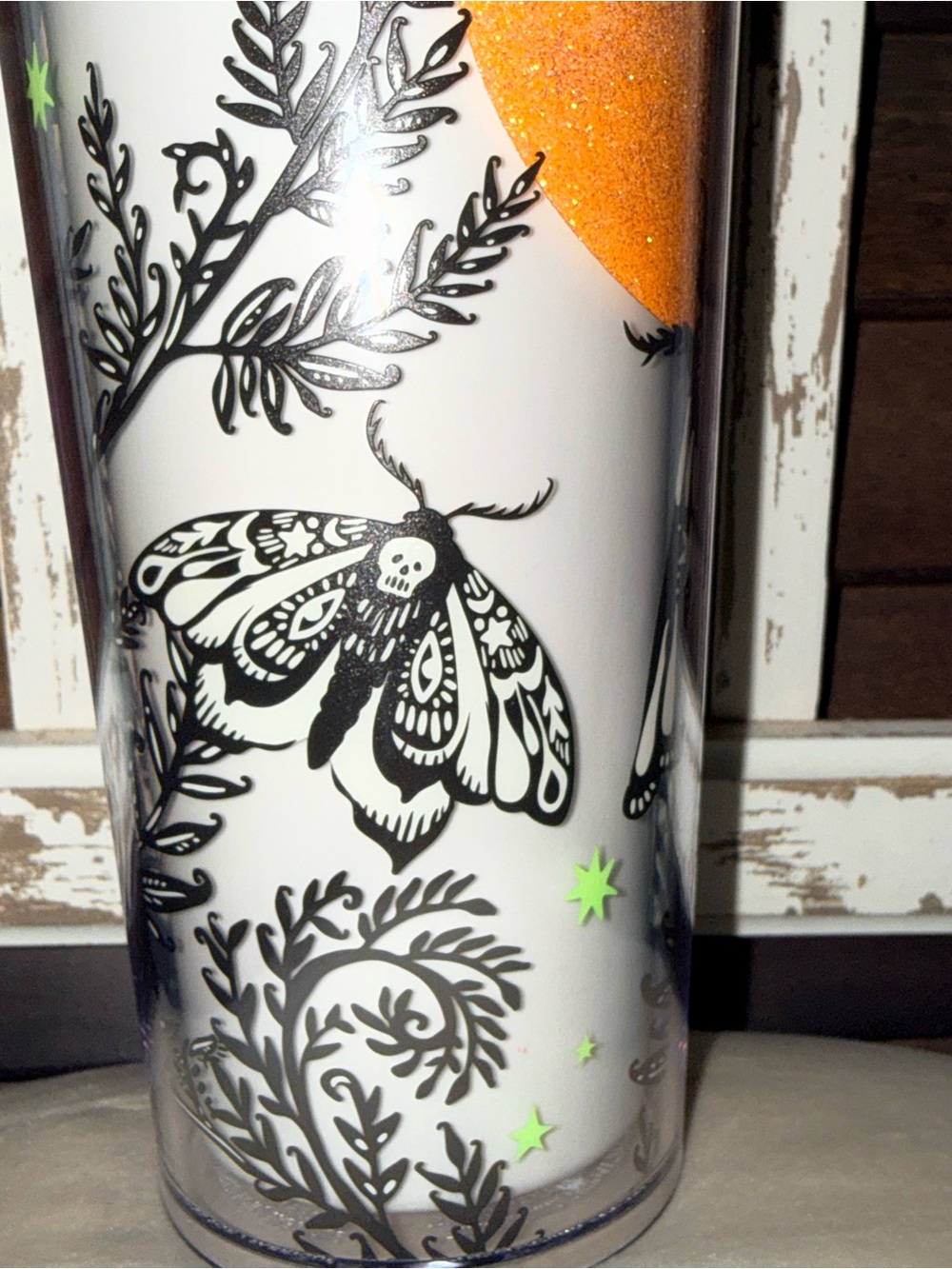 Starbucks Butterfly Travel Tumbler in Orange and Black - Picture 3 of 8
